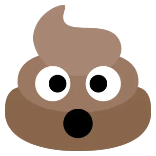 💩 caca, emoji, marron, dessin animé, icône whatsapp sticker