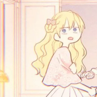 🌨️ dessin animé, cheveux blonds, fille, style anime, personnage whatsapp sticker
