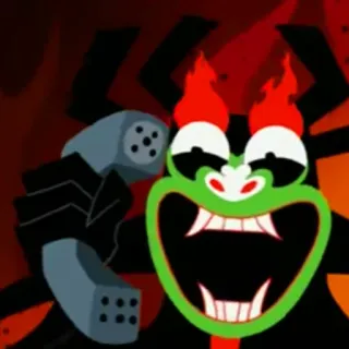 😄 Aku Samurai Jack Cartone animato, Cattivo, Samurai Jack, Aku, Divertente, Mostro whatsapp sticker