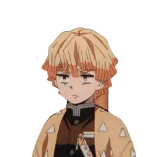 🎭 Zenitsu Agatsuma Demon Slayer anime, demon slayer, zenitsu, zenitsu agatsuma whatsapp sticker