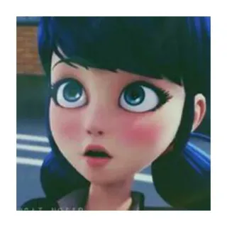 😳 Marinette Dupain-Cheng Miraculous: Tales of Ladybug & Cat Noir Miraculous Ladybug, Marinette, Dibujos animados, Animación telegram sticker