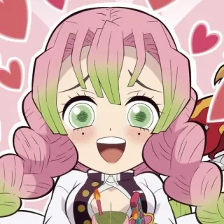 💗 Mitsuri Kanroji Demon Slayer Anime, Demon Slayer, Mitsuri Kanroji, Pilastro dell'Amore whatsapp sticker