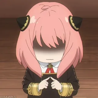 🍥 Anya Forger Spy x Family Animé, Dessin animé, Spy x Family, Anya Forger, mignon, Manga telegram sticker