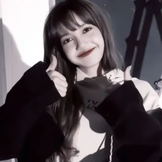 🎧 chica, pulgar arriba, kpop, retrato, selfi whatsapp sticker