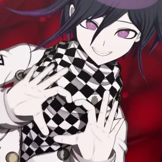 💗 Kokichi Oma Danganronpa V3: Killing Harmony Аниме, Видеоигра, Кокичи Ома, Danganronpa, Персонаж, Улыбающийся telegram sticker
