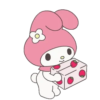 😊 My Melody My Melody, Sanrio, lindo, kawaii, dibujos animados, rosa, conejo telegram sticker
