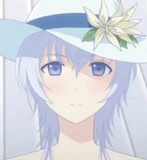 ☁️ anime, girl, beach, hat, character, summer, vacation telegram sticker