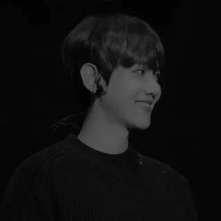 🥀 man, portrait, smile, black and white, person, kpop telegram sticker