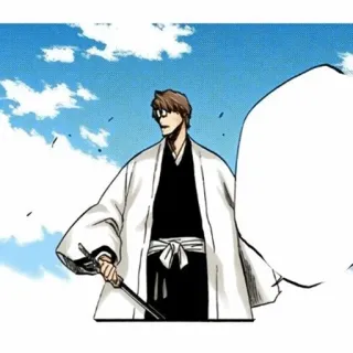🧬 Sosuke Aizen Bleach 애니메이션, 만화, 검, 캡틴, 악당 telegram sticker