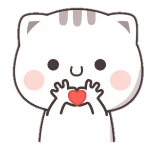 😘 Katze, Herz, Liebe, süß, Cartoon, Tier, Sticker whatsapp sticker