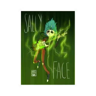 🎸 Sally Face SALLY FACE horror, spiel, figur, sally face, fantasy telegram sticker