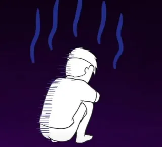 🎭 tristesse, dépression, solitude, émotions, santé mentale, anxiété whatsapp sticker