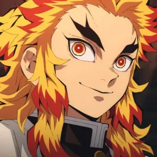 Rengoku Kyojuro @StickersofAnime whatsapp stickers