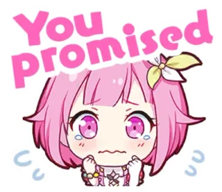 😢 You Promised anime, girl, sad, crying, promised whatsapp sticker
