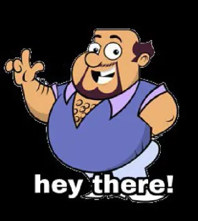 🙋‍♂ hey there! Мультик, Дружелюбный, Приветствие telegram sticker