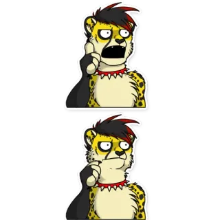 😐 guepardo, antro, dibujos animados, furry, personaje, leopardo telegram sticker