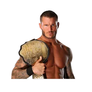 😜 Randy Orton catcheur, championnat, athlète, homme, muscle telegram sticker