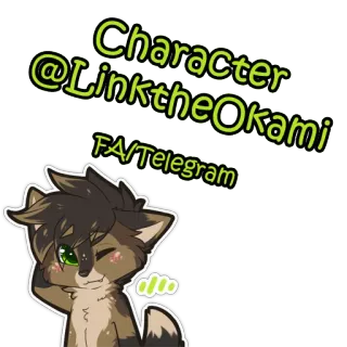 🐺 Character @LinktheOkami FA/Telegram 兽人, 卡通, 动物, 狼, 角色, Telegram, 大神 whatsapp sticker