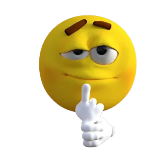 🤔 Emoji, Dedo corazón, Insulto, Gesto whatsapp sticker
