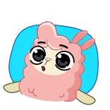 😮 Lama, Cartoon, Niedlich, Tier telegram sticker