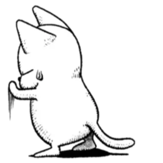 😶 猫, 中指, 失礼, 不快, ジェスチャー telegram sticker