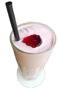 🍼 milkshake, drink, strawberry, dessert, beverage, smoothie telegram sticker