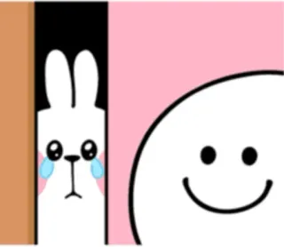😢 うさぎ, 泣く, 悲しい, キャラクター, ステッカー telegram sticker