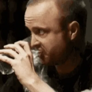 ๐ฅค Jesse Pinkman Breaking Bad man, drinking, tv show, actor, aaron paul whatsapp sticker