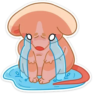 😭 crying, sad, tears, animal, cartoon, cute telegram sticker