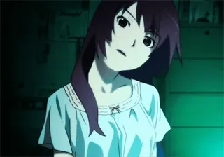 π anime, girl, cartoon, serious, indoors telegram sticker