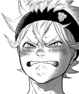 😭 Asta Black Clover anime, manga, angry, character, black clover, asta whatsapp sticker
