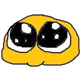 🙂 ojos, grandes, lindo, suplicante, kawaii, emoji telegram sticker