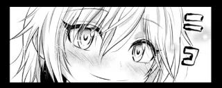 😏 Anime, Manga, Ojos, Cara, Ilustración telegram sticker