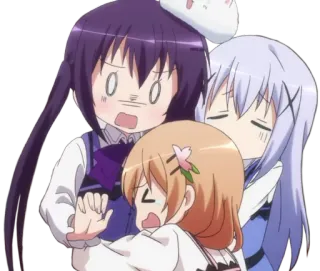 😫 Аниме, Мультфильмы, Каваи, Милые, Девушки telegram sticker
