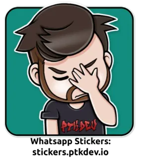 📲 stickers.ptkdev.io стикер, ptkdev, мультфильм, аватар, грустный telegram sticker