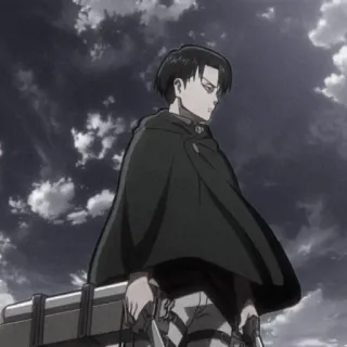 🛹 Levi Ackerman Attack on Titan anime, attack on titan, levi ackerman, manga, soldier telegram sticker