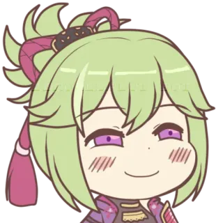 😏 anime, character, chibi, cartoon, cute, smile, art whatsapp sticker
