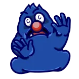 😨 怪物, 卡通, 可怕, 生物, 软泥 whatsapp sticker