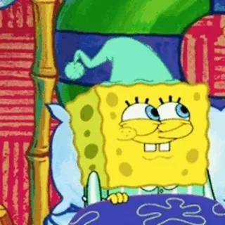 🧿 Spongebob Spongebob, Kartun, Mengantuk, Animasi telegram sticker