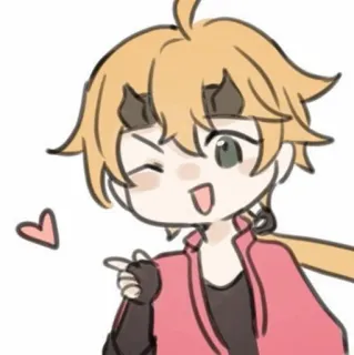 🍡 Thoma Genshin Impact Anime, Gra wideo, Słodkie, Postać, Grafika cyfrowa, Thoma, Genshin Impact, Chibi telegram sticker