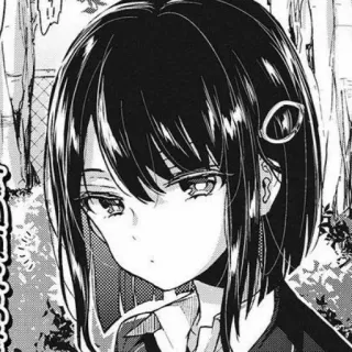 🖤 Anime, Chica, Manga, Japonés, Estudiante, Retrato telegram sticker