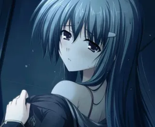 🥵 anime, ragazza, triste, manga, lacrimosa telegram sticker