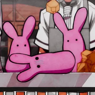 🇯🇪 pink, bunny, animal, cartoon, cute telegram sticker