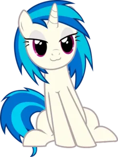 😏 pony, cartoon, animal, character, illustration, fantasy telegram sticker