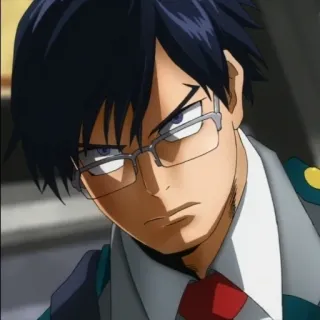 😎 Tenya Iida My Hero Academia Anime, Manga, My Hero Academia, Tenya Iida, Brille, Held whatsapp sticker