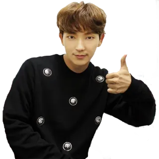 👍 man, thumbs up, sweater, person, korean, actor telegram sticker