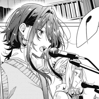 🎤 anime, manga, music, performance, singing, microphone, band whatsapp sticker