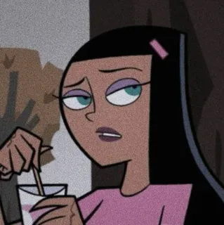 🦸‍♂ cartoon, woman, drink, bored, sarcastic, animated telegram sticker