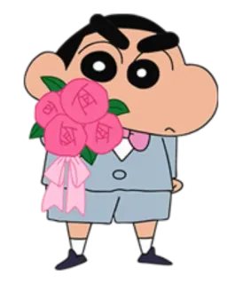 💐 Shin-chan Crayon Shin-chan Dibujos animados, Anime, Flores, Shin-chan, Personaje, Lindo, Chico telegram sticker