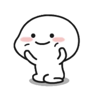 ☁ süß, figur, simpel, fröhlich, blob telegram sticker